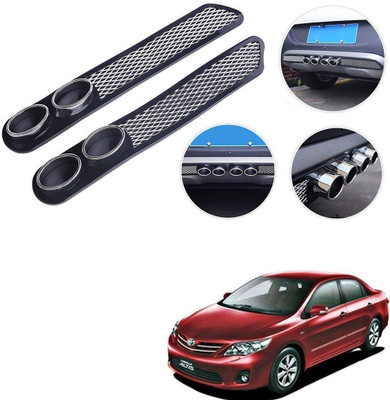 Qiisx Plastic Car Bumper Guard(Black, Pack of 2, Toyota, Corolla Altis)