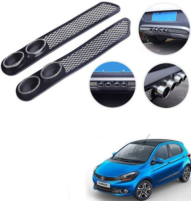 Qiisx Plastic Car Bumper Guard(Black, Pack of 2, Tata, Tiago)