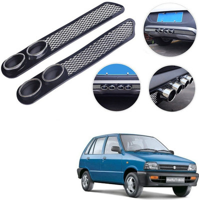 Qiisx Plastic Car Bumper Guard(Black, Pack of 2, Maruti, 800)