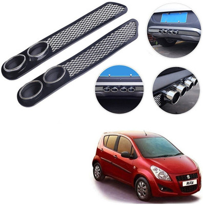 Qiisx Plastic Car Bumper Guard(Black, Pack of 2, Maruti, Ritz)