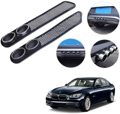 Qiisx Plastic Car Bumper Guard(Black, Pack of 2, BMW, 7 Series)