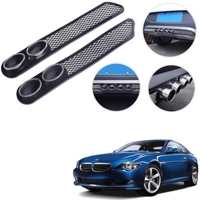 Qiisx Plastic Car Bumper Guard(Black, Pack of 2, BMW, 6 Series)