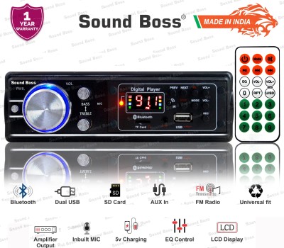 Sound Boss BLUETOOTH/USB/AUX/FM/SD WITH HAND-FREE CALLING Car Stereo(Single Din)