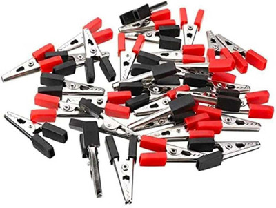 WHO Metal Clips Clip Electrical Clamp Test Probe Meter Black Red Crocodile Clips Electronic Components Electronic Hobby Kit