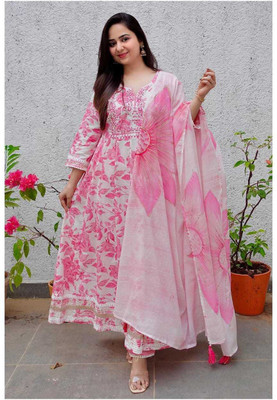 Morwad Embroidered Anarkali Kurta, Bottom & Dupatta Set