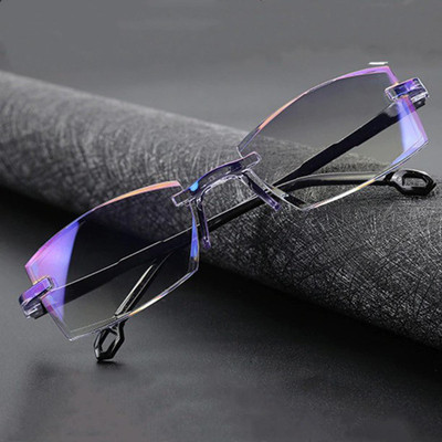 BFIVE Rimless (+2.00) Square Reading Glasses(125 mm)