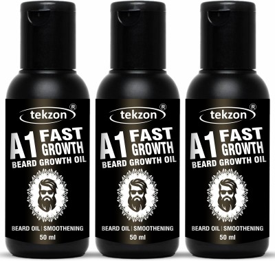 tekzon A1 Fast Beard Growth Oil for Men's Hair Oil (Pack of 3) Hair Oil(150 ml)