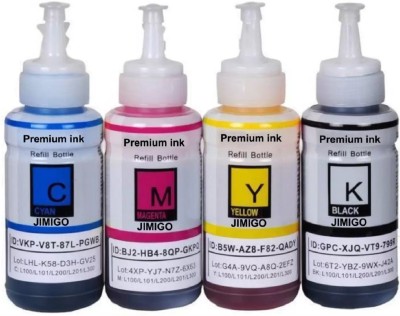 ZOKIO Refill Ink For Epson T664 L100 , L110 , L130 , L200 , L210 , L220 , L300 , L385 Black + Tri Color Combo Pack Ink Bottle
