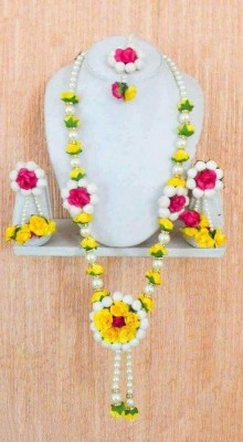 VIP Fashions Fabric Yellow, Multicolor Jewellery Set(Pack of 4)