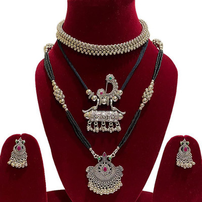 Varnii Oxidised Silver Silver Silver Jewellery Set(Pack of 1)