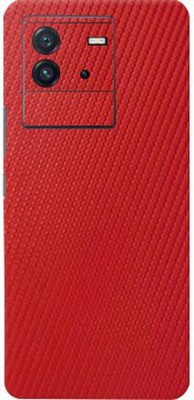 BUGGU Red Carbn Fiber For Iqoo Neo 6 5G Skin Guard, IQOO NEO 6 5G Mobile Skin(Red Carbn Fiber With High Matte Finish.)