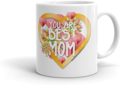 Mr UVD You Are Best MOM 706 Design Graphical Printed Premium Quality Ceramic Coffee Mug(350 ml)