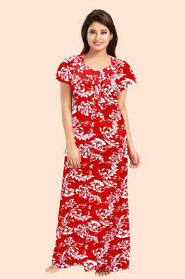 Sarthak Creation Women Nighty(Red)