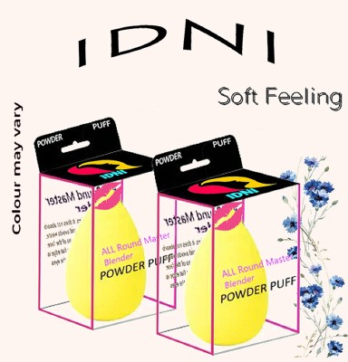 IDNI Professional Yellow Beauty Blender Makeup Sponges (2pc) 033