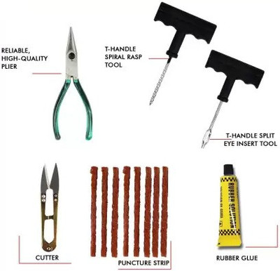 Giinix Combo Tubeless Tyre Puncture Repair Kit Tubeless Tyre Puncture Repair Kit