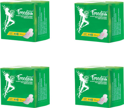 Modicare Freedom Comfort Sanitary Napkin Large-290mm, Pack of 4 Sanitary Pad(Pack of 4)