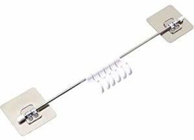 ANADI Magic Sticker Series Self Adhesive Stainless Steel Rail with 6 Hook Hanger for Kitchen/Bathroom Towel/Utensil Hook Holder/Bedroom Clothing Hanger Hook Rail 6(Pack of 1)