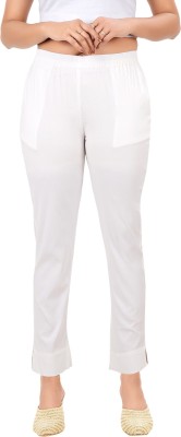 Phase of Trend Regular Fit Women White Trousers