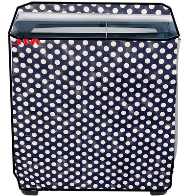 JM Homefurnishings Semi-Automatic Washing Machine  Cover(Width: 83 cm, Blackcurrant, White)