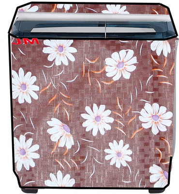 JM Homefurnishings Semi-Automatic Washing Machine  Cover(Width: 88 cm, Brown)