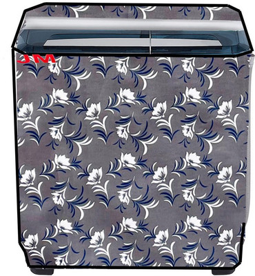 JM Homefurnishings Semi-Automatic Washing Machine  Cover(Width: 81 cm, Dove Gray, Scarpa Fow)