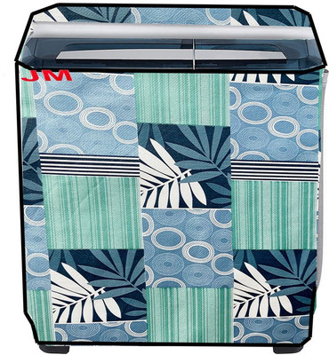JM Homefurnishings Semi-Automatic Washing Machine  Cover(Width: 83 cm, Summer Green, Shadow Green)