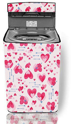 KVAR Top Loading Washing Machine  Cover(Width: 69 cm, Pink, White)