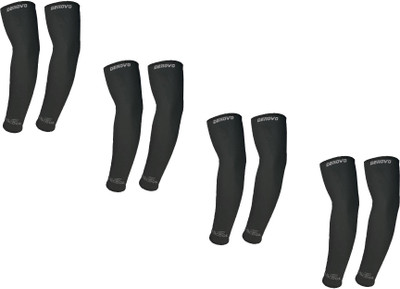 Apastra Nylon Arm Sleeve For Men & Women(L, Black)