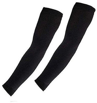 Apastra Nylon Arm Sleeve For Men & Women(Free, Black)