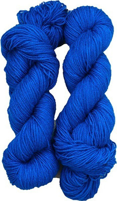 JEFFY Vardhman Brilon Wool Hank Hand Knitting Wool/Art Craft Yarn, Blue 200g