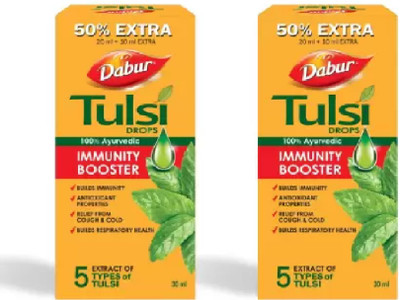 Dabur Tulsi Drops Immunity Booster(Pack of 2, 60 ml)
