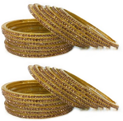 priya kangan Glass Cubic Zirconia Bangle(Pack of 24)