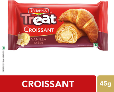 BRITANNIA Treat Creme Roll Vanilla Croissants(45 g)