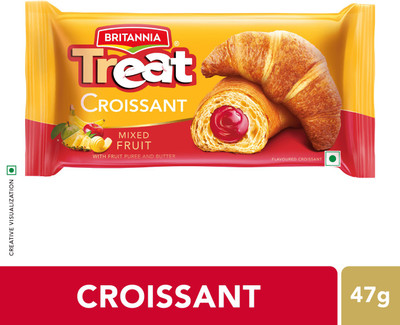 BRITANNIA Treat Mixed fruit Croissants(47 g)