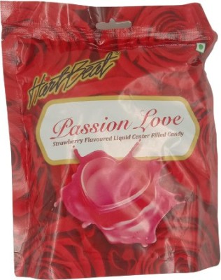 HART BEAT Passion Love Strawberry Flavoured Centre Filled 200gm (Pack of 1) Strawberry Candy(200 g)