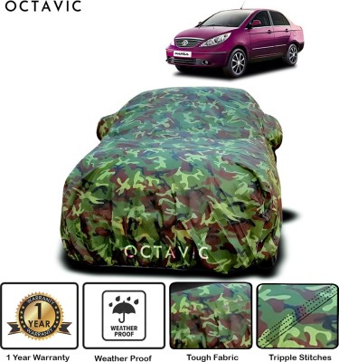 octavic Car Cover For Tata Manza (With Mirror Pockets)(Green)