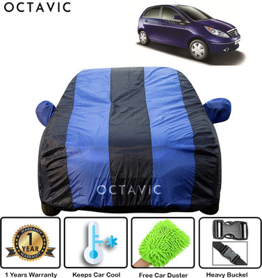 octavic Car Cover For Tata Vista Tech (With Mirror Pockets)(Blue)