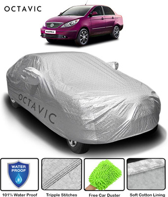 octavic Car Cover For Tata Manza (With Mirror Pockets)(Silver)