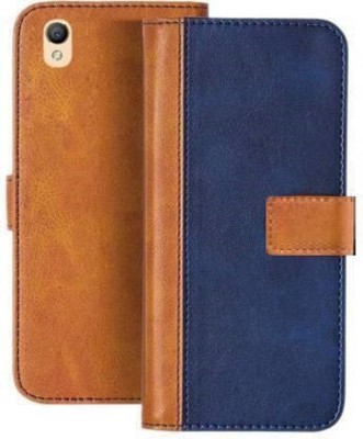 NxtGenT Flip Cover for Vivo Y51L 2016 Old Edition(Blue, Brown, Dual Protection, Pack of: 1)