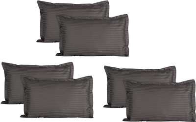 Avtex Cotton Pillows Cover(Pack of 6, 45 cm*70 cm, Grey)