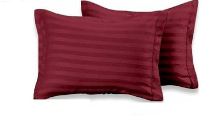 Avtex Cotton Pillows Cover(45 cm*70 cm, Pack of 2, Maroon)