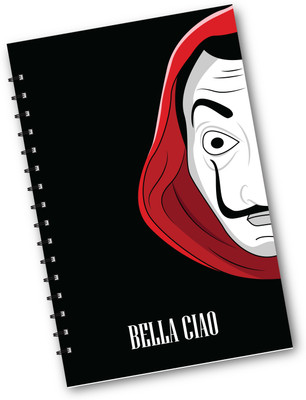 Desi Feriwala Dali A5 Notebook Unruled 100 Pages(Black)