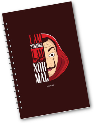 Desi Feriwala Dali A5 Notebook Unruled 100 Pages(Brown, Red)
