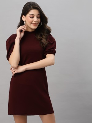 Style Quotient Women A-line Maroon Dress