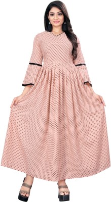 ICYNOSURE Women Maxi Beige Dress