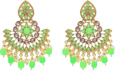 A K JEWEL STORES 109 Cubic Zirconia Alloy Chandbali Earring
