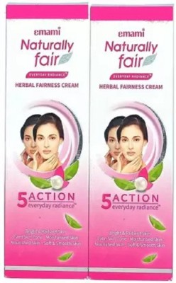 EMAMI Naturally Fair EVERYDAY Herbal Fairness Cream Pack of 2*50 ML(100 ml)