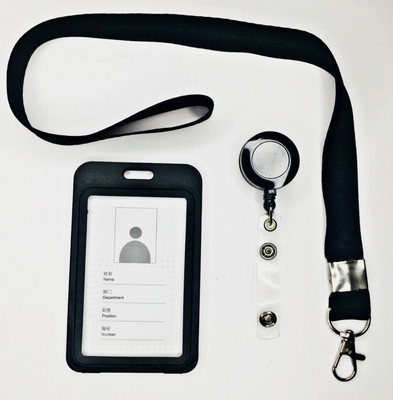 AKAN Plastic ID Badge Holder, ID Badge Reel(Pack of 1)