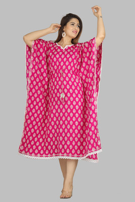 TAILORFAB Printed Rayon Women Kaftan