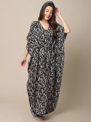 Claura Printed Rayon Women Kaftan